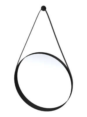 NERO 600MM ROUND MIRROR - BLACK (106BRM600)