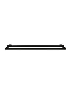 NERO DOUBLE TOWEL RAIL 800MM - BLACK (106BDTR800)