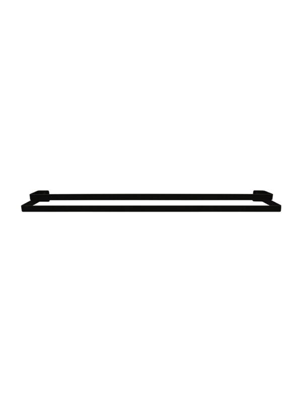 NERO DOUBLE TOWEL RAIL 800MM - BLACK (106BDTR800)