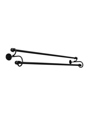 POSEIDON DOUBLE TOWEL RAIL 1000MM - BLACK