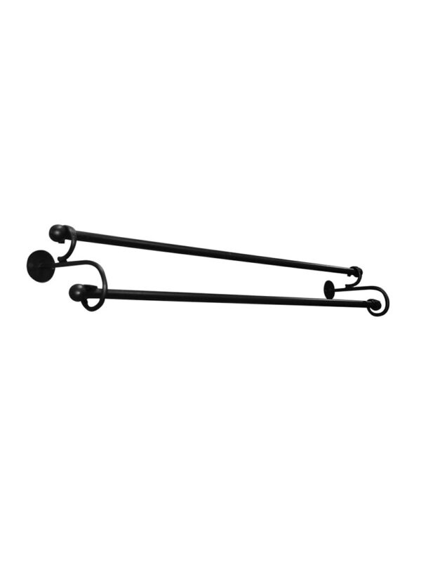 POSEIDON DOUBLE TOWEL RAIL 1000MM - BLACK
