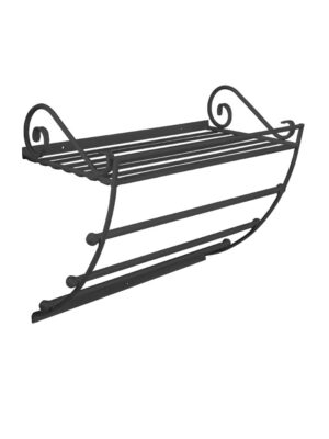 POSEIDON TOWEL RACK WALL MOUNT - BLACK