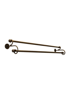 POSEIDON DOUBLE TOWEL RAIL 1000MM - GOLD