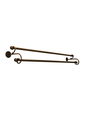 POSEIDON DOUBLE TOWEL RAIL 600MM - GOLD