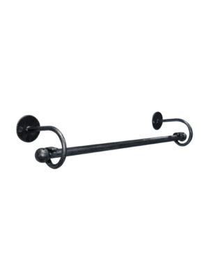 POSEIDON SINGLE  TOWEL RAIL 500MM - PEWTER