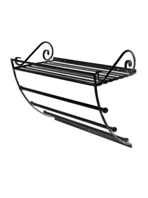 POSEIDON TOWEL RACK WALL MOUNT - PEWTER
