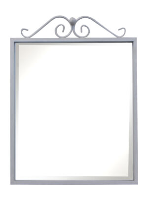 POSEIDON MIRROR 600*700 - WHITE PEWTER