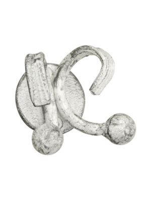 POSEIDON ROBE HOOK - WHITE PEWTER