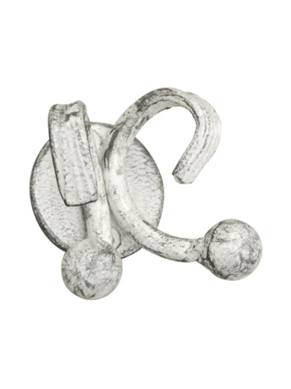 POSEIDON ROBE HOOK - WHITE PEWTER