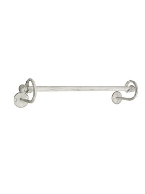 POSEIDON SINGLE  TOWEL RAIL 500MM - WHITE PEWTER