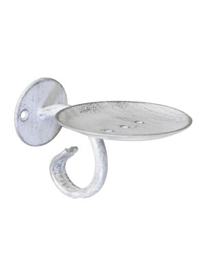 POSEIDON SHOWER SOAP DISH - WHITE PEWTER