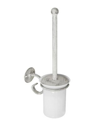 POSEIDON TOILET BRUSH HOLDER - WHITE PEWTER