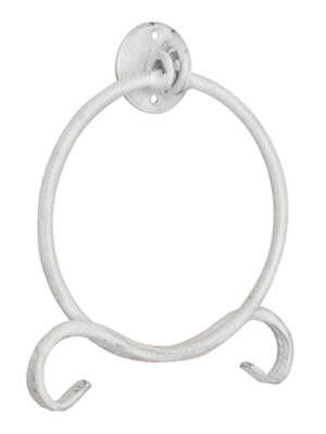 POSEIDON TOWEL RING - WHITE PEWTER