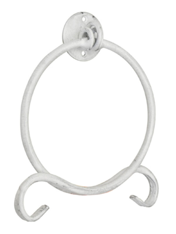 POSEIDON TOWEL RING - WHITE PEWTER