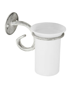 POSEIDON TOOTHBRUSH HOLDER - WHITE PEWTER