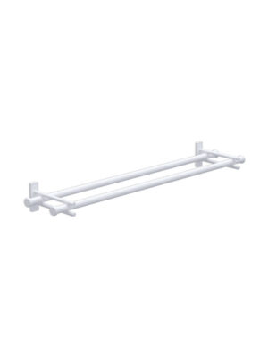 NYX DOUBLE TOWEL RAIL 600MM - WHITE (106BDTR600)