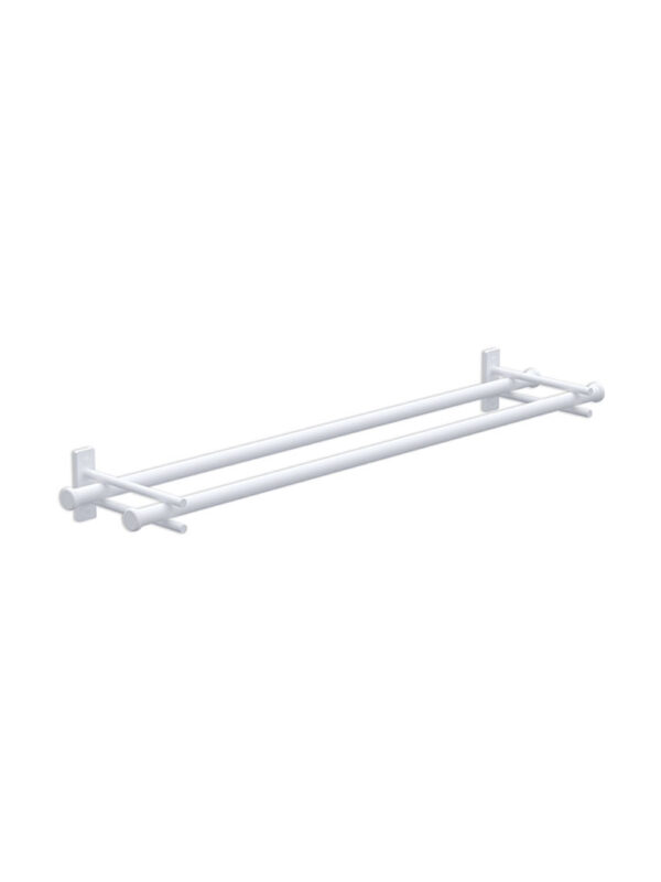 NYX DOUBLE TOWEL RAIL 600MM - WHITE (106BDTR600)