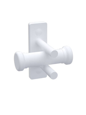 NYX DOUBLE ROBE HOOK - WHITE (106BRH)