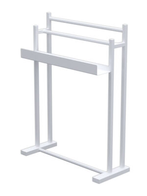 DANIKA FREE STANDING RAIL WITH SHELF - WHITE